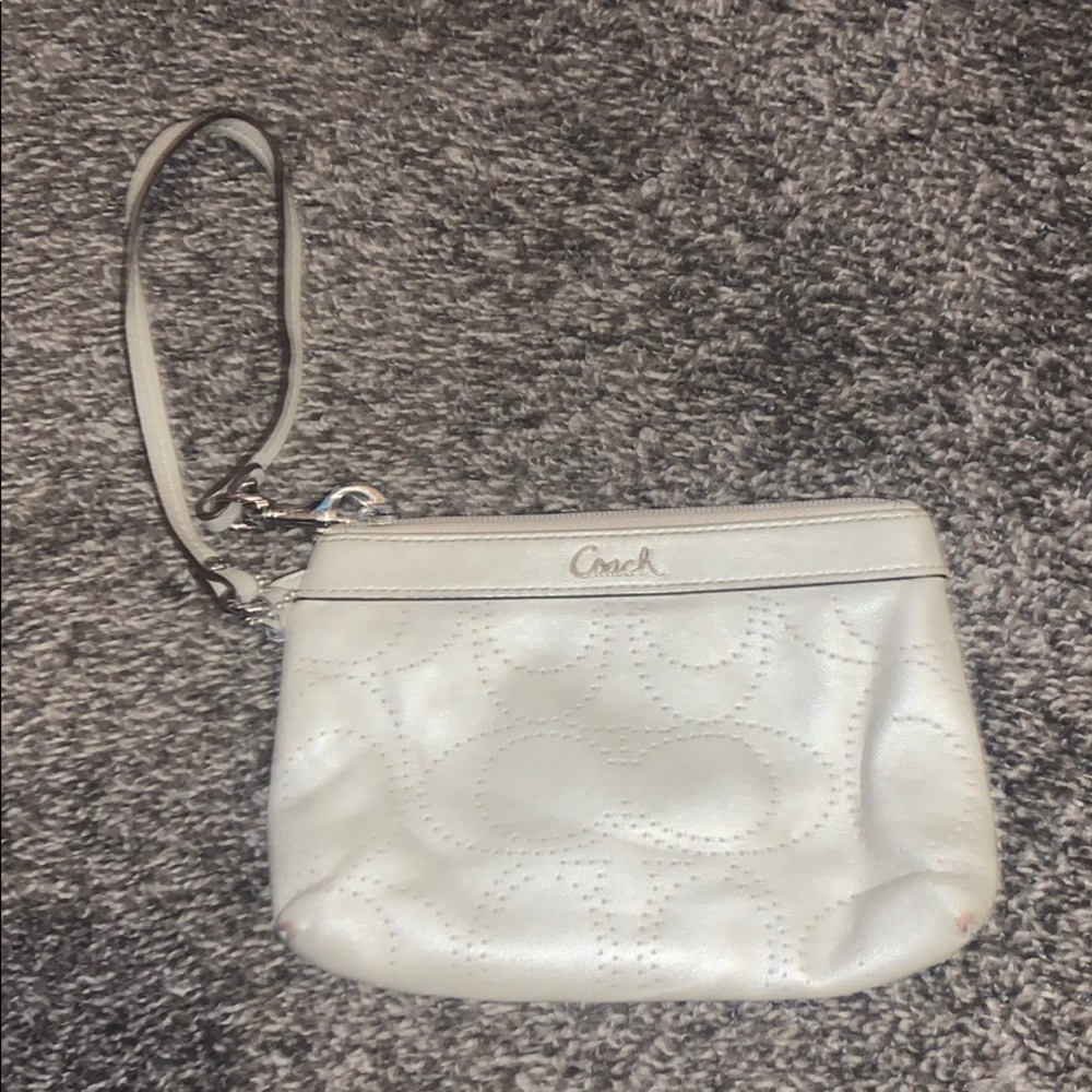 Gray Coach wristlet